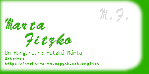 marta fitzko business card